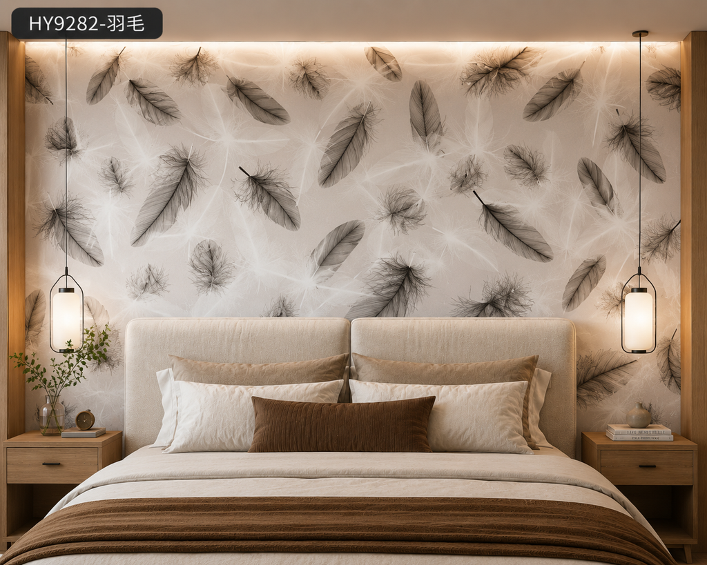 Plume Élégante | Papier Peint Mural